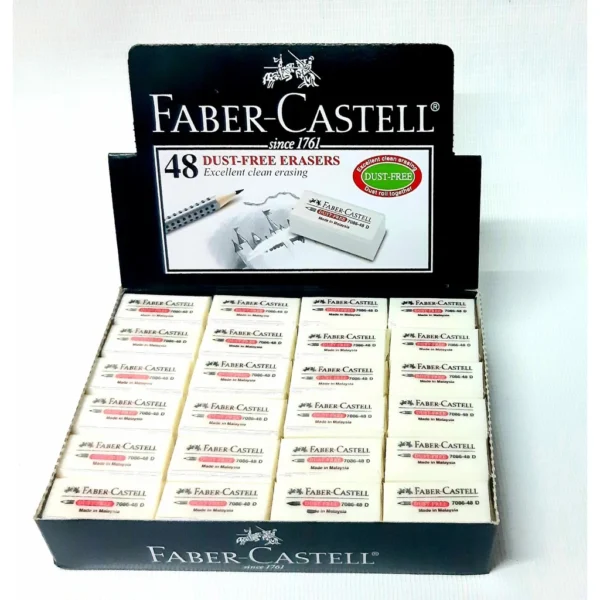 FABER CASTELL 48PCS DUST FREE ERASER 7086 48D