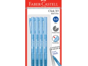 142593_Ballpoint_20pen_20Click_20X5_200_5mm_20blue_20blistercard_20of_204_PM1_Office_64791 Retractable Ball Pen Blue 0.5mm