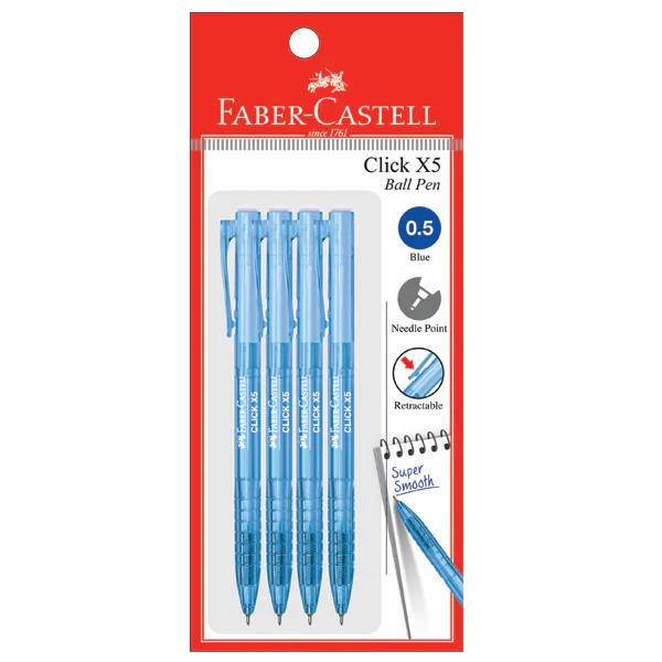 Retractable Ball Pen Blue 0.5mm