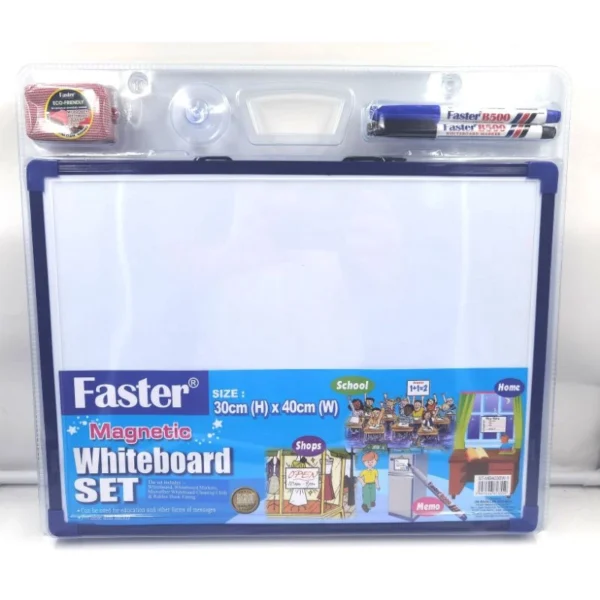 Faster Magnetic Whiteboard Set SIze 30cm x 40cm