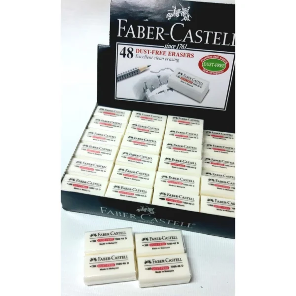 FABER CASTELL 48PCS DUST FREE ERASER 7086 48D