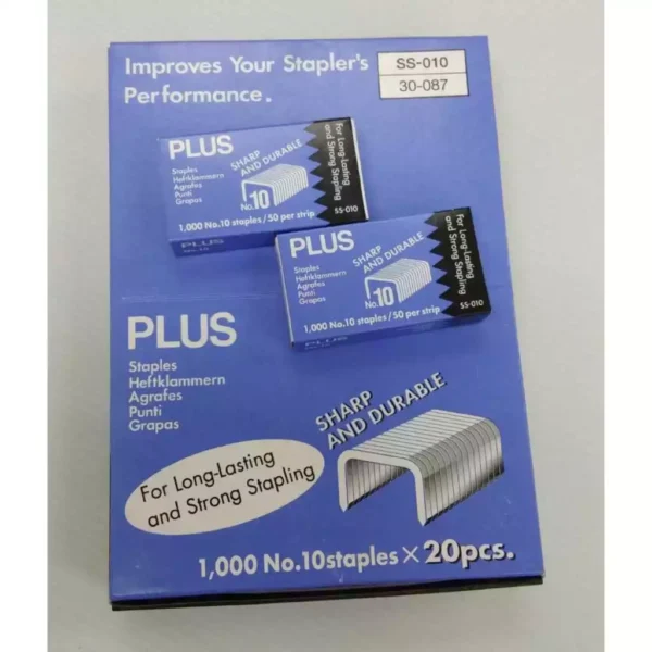 PLUS staples 10 1M 20UNIT BOX STAPLE BULLETS