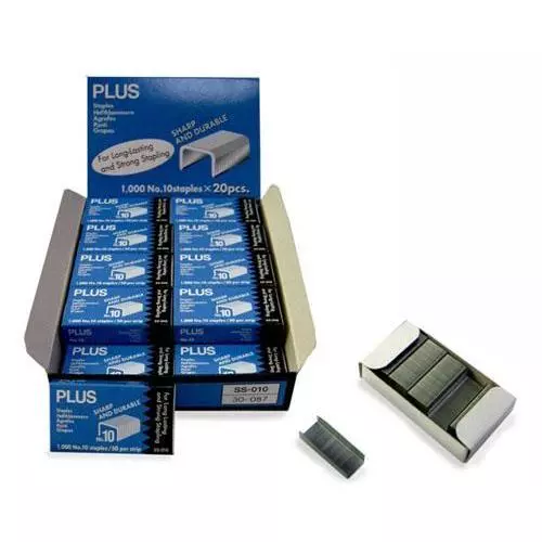PLUS staples 10 1M 20UNIT BOX STAPLE BULLETS
