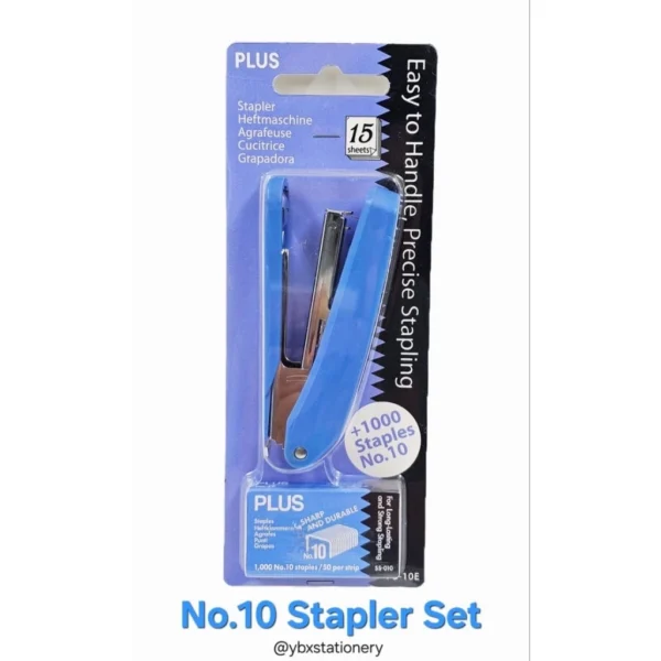 my-11134207-7rasd-mc31pmv2d21i25.webp PLUS Stapler Set Office Equipment 15 sheets Staple Blue Colour PS 10E