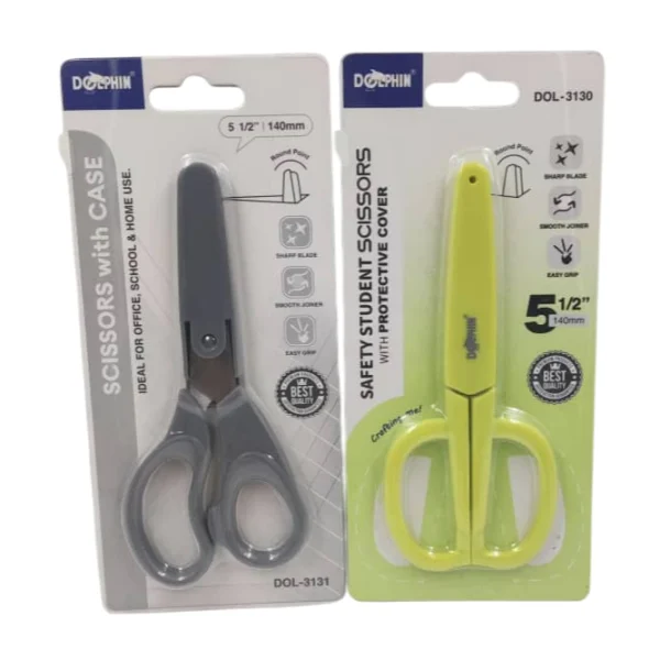 Dolphin DOL 3131 DOL 3130 Stainless Steel Scissors with Case 2PCS